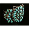 Image 2 : Old Pawn Sterling & Turquoise Petit Point Cuff