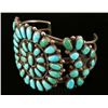 Image 3 : Old Pawn Sterling & Turquoise Petit Point Cuff