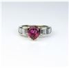 Image 1 : Vivid Red Rubelite Tourmaline & Diamond Ring