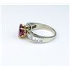Image 3 : Vivid Red Rubelite Tourmaline & Diamond Ring