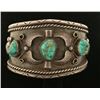 Image 2 : Old Pawn Native American Sterling & Turquoise Cuff