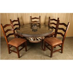 Rustic Wagon Wheel Table