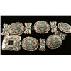 Image 2 : Full Size Old Pawn Turquoise & Silver Concho Belt