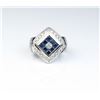 Image 1 : Striking Fine Sapphire & Diamond Ring