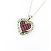 Image 1 : Gorgeous Heart Shaped Ruby & Diamond Pendant