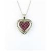 Image 2 : Gorgeous Heart Shaped Ruby & Diamond Pendant