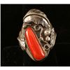 Image 1 : Native American Sterling & Coral Ring