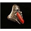 Image 2 : Native American Sterling & Coral Ring