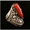 Image 3 : Native American Sterling & Coral Ring
