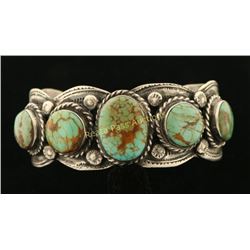 Southwest Turquoise Silver Cuff