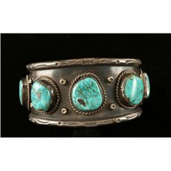 Old Pawn Turquoise & Sterling Cuff