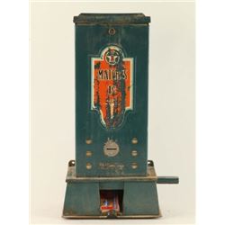 Vintage Coin Operated Columbus Matches Machine