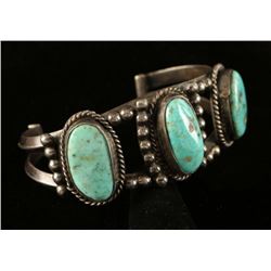 Old Pawn Sterling & Turquoise Bracelet