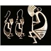 Image 2 : Sterling Kokopelli Pendant & Earrings Set