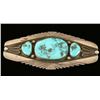 Image 1 : Old Pawn Handmade Turquoise & Silver Brooch