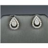 Image 2 : Dazzling Custom Made Pear Design Diamond Earrings