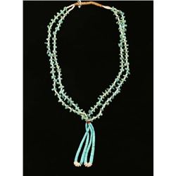 Two Strand Turquoise Nugget Heishi Necklace