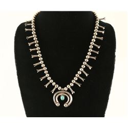 Old Pawn Child's Silver Squash Blossom Necklace