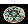 Image 1 : Vintage Turquoise & Silver Belt Buckle
