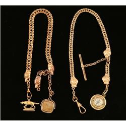 Lot of 2 Watch Fob Chains