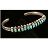Image 2 : Old Pawn Zuni Turquoise & Silver Cuff