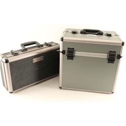 Lot of 2 Metal Pistol Cases