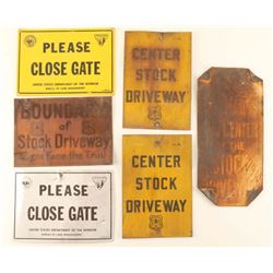Lot of 6 Antique Signs