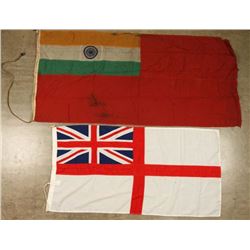 India Flag & White Ensign Flag