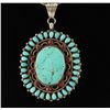 Image 2 : Old Pawn Turquoise Coral & Silver Pendant