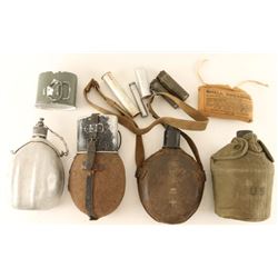 Lot of 4 Military Canteens & Misc
