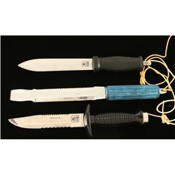 Lot of 3 Diving Knives