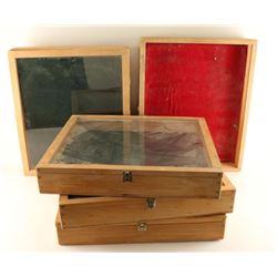 Lot of 5 Glass Top Showcases
