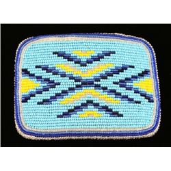 Seed Beaded Buckskin Belt Buckle