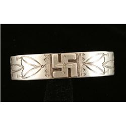 Old Pawn Hammered Silver Cuff