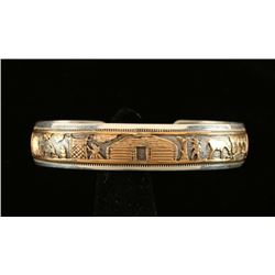 Gold Silver Storyteller Cuff