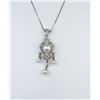 Image 1 : Graceful Edwardian Style Pearl & Diamond Pendant