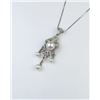 Image 2 : Graceful Edwardian Style Pearl & Diamond Pendant
