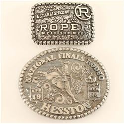 Lot of 2 Rodeo Belt Buckles