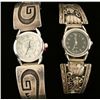 Image 1 : Lot of 2 Native American Silver Watch Tips