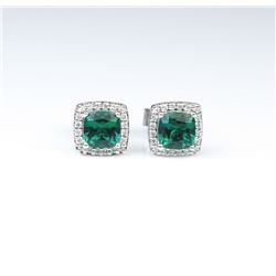 'EFFY' Design Chatham Created Emerald Earrings