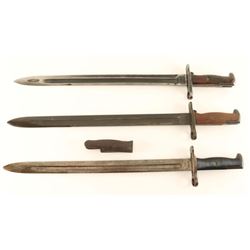 Lot of 3 US Bayonets