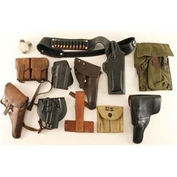 Gun Leather & Webbing Lot