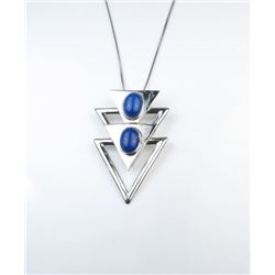 Bold Contemporary Sterling Silver Pendant