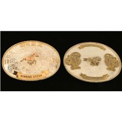 Lot of 2 Horse Racing Buckles
