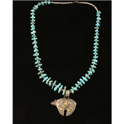Thomas Singer Pendant & Turquoise Necklace