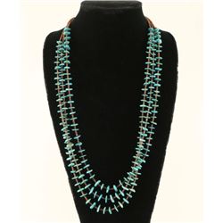 Old Pawn Turquoise Chip Heishi Shell Necklace