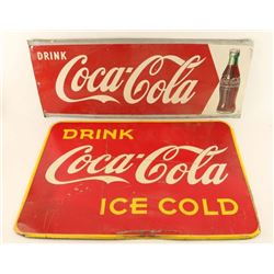 Two Enameled Coca Cola Signs
