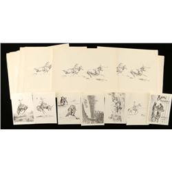 Lot of Will James Prints & Postcards