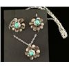 Image 1 : Silver & Turquoise Necklace & Earrings Set