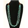 Image 1 : Three Strand Navajo Turquoise Bead Necklace